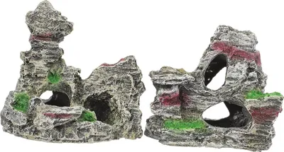 Produktbild von PIQIUQIU 2 Stück Aquarium Deko Höhle Aquarium, Zubehör für Aquarium,Aquarium Dekoration