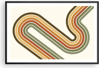 Produktbild von Gerahmtes Poster - Schwarzer Rahmen - Abstraktion Weg Gürtel - 91,5x61 cm - Wand Bild - Wanddeko - Wandbilder - Kunstposter - Wandposter - Bilderrahmen - Bilder - Kunstdruck - P2BAA91x61-4425