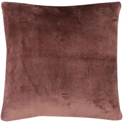 Obrázok produktu pre Vankúšový poťah 45x45 cm, hnedý, 1 kus, bez výplne, nadýchaný poťah so zipsom, s jemnou textúrou ako kašmír, 100% polyester, možné prať pri 30°C
