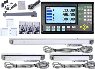 Produktbild von Digitalanzeigesystem, 2-Achsen / 3-Achsen-Kompatibilität, großes LCD-Display, GCS909-3 DRO SET
