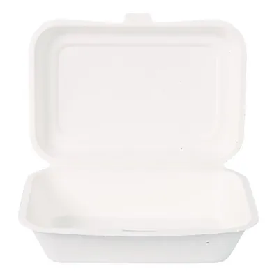 Image de 10x NATUREStar 41217Menüboxen mit Klappdeckel rechteckig 170 x 125 x 49 mm Zuckerrohr weiß Volumen 450 ml