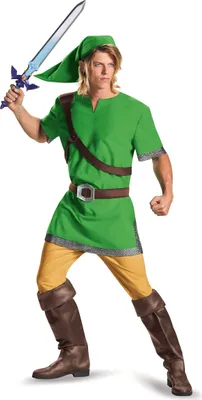Image de Costume Link pour femmes et hommes costume de carnaval vert-marron - M