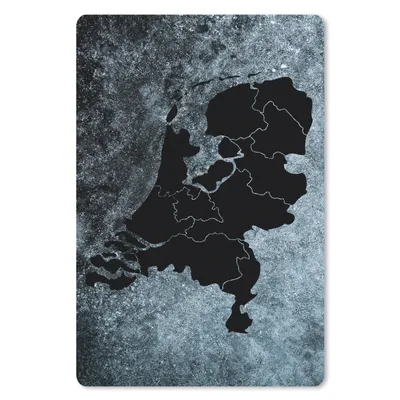 Produktbild von MuchoWow® Mauspad Mousepad Karte - Niederlande - Grau 40x60 cm - Mousepads - Maus Mat - Pad - Mausunterlage - Schreibtisch Accesoire