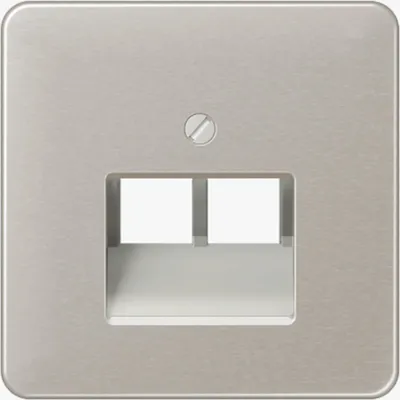 Produktbild von Jung Abdeckung für IAE/UAE-Anschlussdosen 2 x 8-polig Jung CD 569-2 platin, 1 Stk.