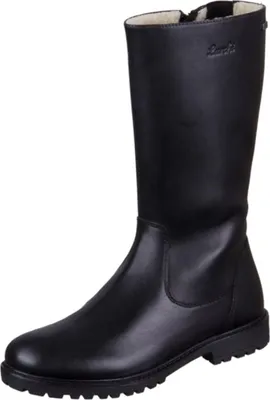 A black boot is shown against a white background.