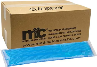 Produktbild von Kalt Warm Kompressen, Gel, Mikrowellen geeignet, 7,5 x 35 cm, 40 Stück