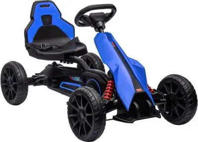 Produktbild von Blau Go Kart Pedal 100x58x58,5 cm Mit Vorwaerts Rueckwaertsgang Fuer Kinder 3-8 Jahre Kunststoff ferngesteuertes Auto