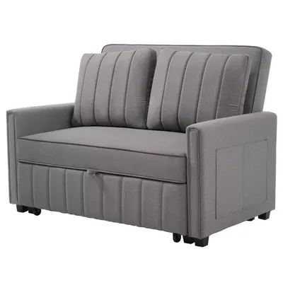 Produktbild von STILVORA Schlafsofas Klappsofabett mit Schlaffunktion,Tagesbett mit verstellbare Rückenlehne,Multifunktionales Sofabett ,Grau