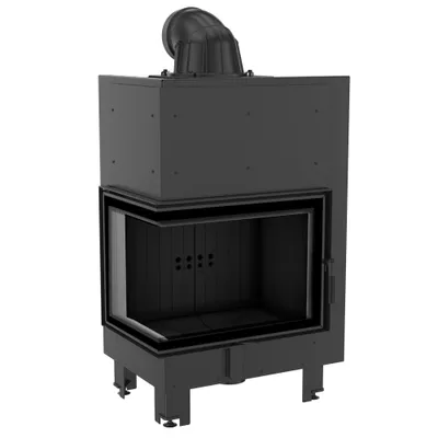 Immagine prodotto di Inserto camino in acciaio KRATKI MBZ sinistro 13 kW Ø 200 rivestimento nero