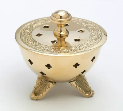 Produktbild von Räucherschälchen Dreifuß D 8 cm, Messing, gold, für Räucherkohle