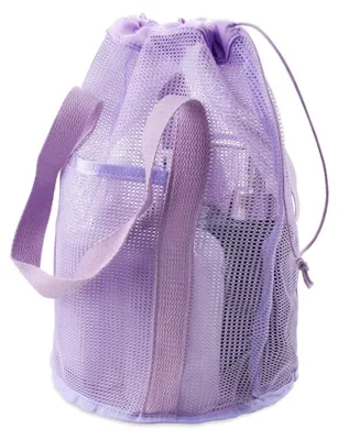 Produktbild von Tragbarer Duschkorb – Strandtasche aus wasserabweisendem Netzmaterial