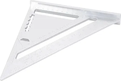 Image de Triangle de menuisier -Règle en alliage d'aluminium avec échelles impériales et métriques -Longueur f��r Ingénieur Carpenter Argent