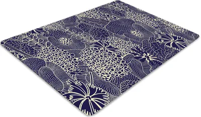 Obrázek produktu pro Podložka pod kancelářskou židli 120 cm x 90 cm Podložka pod kancelářskou židli - modrý vzor