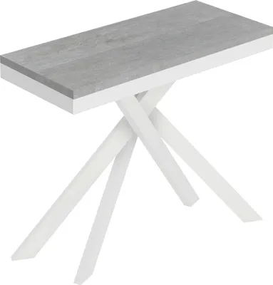 Productafbeelding van Uitschuifbare console, 90x40/300 cm, Saki Evolution, frame in betonwit