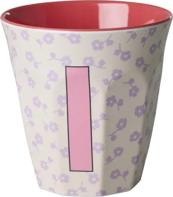 Immagine prodotto di RICE Medium Cup Beige “I‑Flowers” Melamina 250 ml BPA Free Lavabile in Lavastoviglie