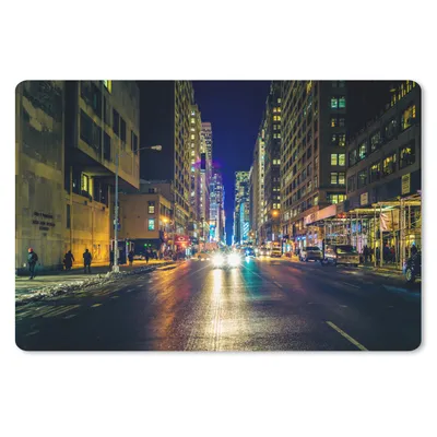 Produktbild von MuchoWow® Mauspad Mousepad New York - Taxi - Nacht 27x18 cm - Mousepads - Maus Mat - Pad - Mausunterlage - Büroartikel - Desk Matten