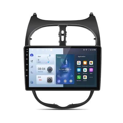 Produktbild von DAB Carplay 6G+128GB Für PEUGEOT206 2001-2008 9''Android13 Autoradio GPS Navi BT 8kern 4GSIM WIFI RDS