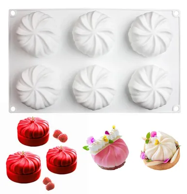 Immagine prodotto di Stampo in silicone 3D per decorazioni di torte, ideale per mousse, colore bianco
