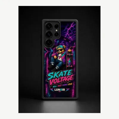 Productafbeelding van Samsung S25 Ultra hoesje, telefoonhoesje, beschermhoesje, case met skateboardmotief – LUNØIR ©