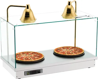Produktbild von CHEFGASTRO Einbau Heizplatte mit 2 Wärmelampe Silber HxBxT 70x90x44cm