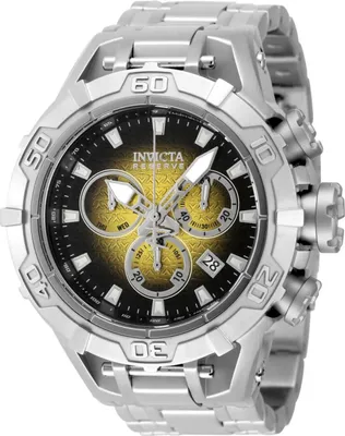 Produktbild von Invicta Reserve - Ocean Warrior 47848 Herrenuhr - Quarzwerk - Edelstahl mit gelbem Zifferblatt - 54 mm
