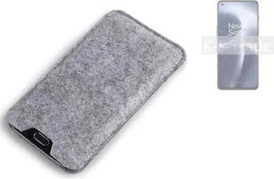 Produktbild von K-S-Trade Filz Handyhülle kompatibel mit OnePlus Nord 2T Schutzhülle Filztasche Filz Tasche Case Sleeve Handy Hülle Filzhülle grau