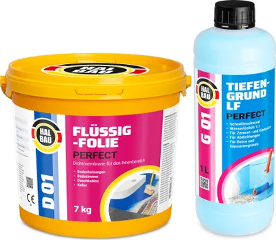Produktbild von Dichtset Flüssigfolie 7Kg Dichtfolie Tiefengrund Abdichtung Dusche Bad Innen H09