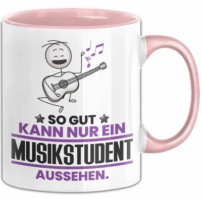 Produktbild von Musikstudent Geschenk Tasse So Gut Kann Nur Ein Musikstudent Aussehen Geschenkidee Kaffee-Becher (Rosa)