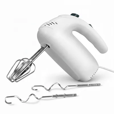 Produktbild von Elektrischer Handmixer 300W, 5 Stufen, 4 Rührbesen & Schneebesen für Backen, Eier, Teig, Sahne