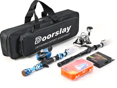 Obrázek produktu pro Teleskopický rybářský prut a naviják Combo 2,1 m Carbon Short Sea Rod 1,8 m Curling Rod Handle Set pro rodiče a děti