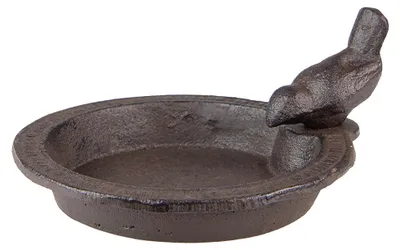 Image de Clayre & Eef Mangeoire pour oiseaux 16x18x9 cm Brun Fer