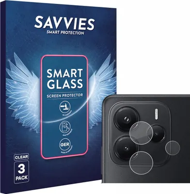 Produktbild von 3x Savvies Schutzglas Folie für Xiaomi Redmi Note 14 (NUR Kameraschutz) 9H Panzer Schutzfolie Glas Displayschutz klar transparent