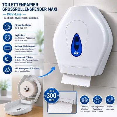 Produktbild von Toilettenpapier- Großrollenspender MAXI "PGV-Line"
