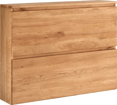Produktbild von Schuhschrank Eiche massiv geölt SALACH-64 mit 2 Klappen, hängend, B/H/T: ca. 110/84/24 cm
