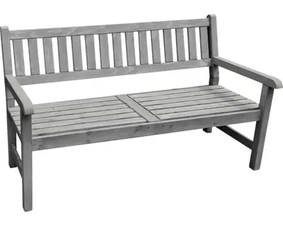 Obrázek produktu pro Zahradní lavice dřevěná RADOST 120 x 53 x 92 cm šedá