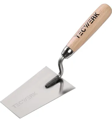 Immagine prodotto di Spatola Bernese, lunghezza 120 mm, larghezza 85 mm, in acciaio inossidabile, con manico in legno di faggio e acciaio inossidabile