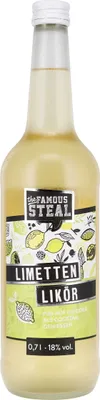 Produktbild von The Famous Steal - Limetten Likör - 0,7l, 18% Vol. Limetten Aperitif Limettenschnaps