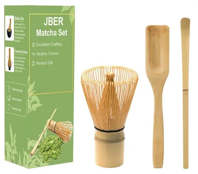 Produktbild von Matcha Besen Set 3-teilig, Bambus Chasen, Löffel, Matcha-Löffel