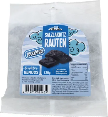 Produktbild von Rexim Salzlakritz Rauten zuckerfrei 120g