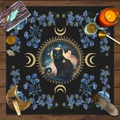 Produktbild von Tarotkartentuch 49 x 49 cm als Altartuch für Hexereizubehör