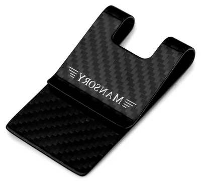 Produktbild von Carbon Kartenhalter, r Kreditkartenhalter aus Carbonfaser, Schwarz, Mit Gold oder Silber Logo, Stilvoller Organisator für Karten (Silber)