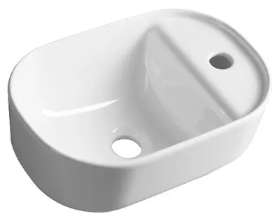 Obrázek produktu pro Sapho Manaki - Umývátko 42x28 cm, bez přepadu, otvor pro baterii, bílá TU0076