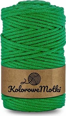 Produktbild von Baumwollkordel mit einem Kern 100m 3mm Grün | Makramee Garn, Häkelkordel, Baumwollkordel mit Polyesterkern, Textilgarn