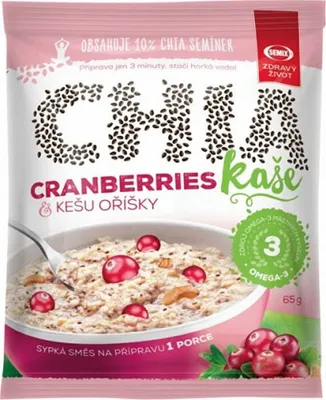 Obrázek produktu pro CHIA kaše Cranberries a kešu 65 g SEMIX