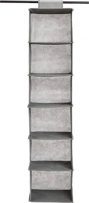 Image de Étagère suspendue pour armoires/étagères murales, 6 tablettes, grise, 22 cm (P) x 29 cm (L) x 23 cm (H)