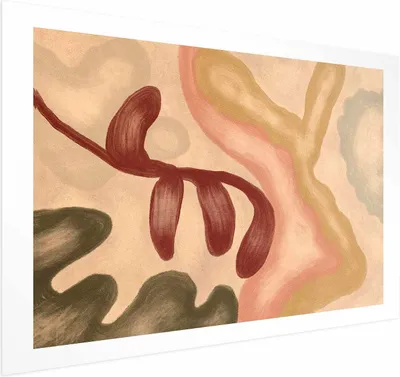 Produktbild von Posterpapier Poster - Colorful Shapes - worn figures in lime wash technique 30x21 cm Muster a-A-10527-ao-a