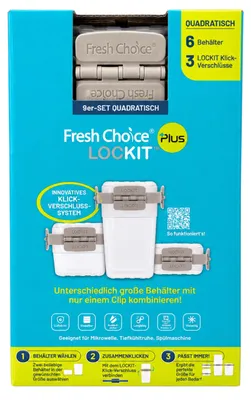 Produktbild von LOCKIT Frischhaltebox "Fridge Square" 9-teilig