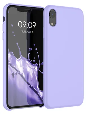 Produktbild von kwmobile Handyhülle für Apple iPhone XR Hülle - Case Silikon - Kabelloses Laden - Schutzhülle Cover in Lavendel