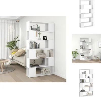 Obrázek produktu pro vidaXL Regál s rozdělovačem místností bílý 100x24x188 cm - Regály a knihovny