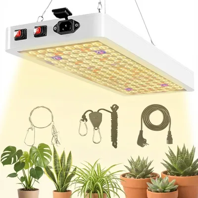 Obrázok produktu pre 288LEDs rastlinná lampa Led plné spektrum vnútorné rastliny kvetina slnečné svetlo rast lampy rastlinné svetlo (dvojité čipy, VEG a BLOOM dvojitý spínač)
